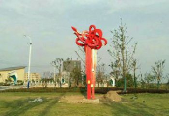 政府中国结雕塑 仿真景观雕塑 烤漆文化雕塑