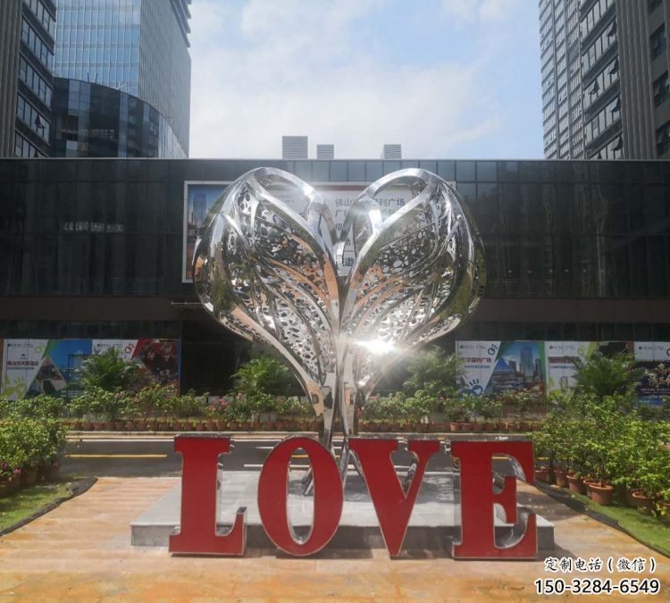 街道心形雕塑 现代桃心雕塑 彩绘爱情雕塑 街道心形雕塑 现代桃心雕塑 彩绘爱情雕塑