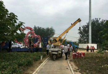 双心雕塑 哑光桃心雕塑 公园心心相印雕塑