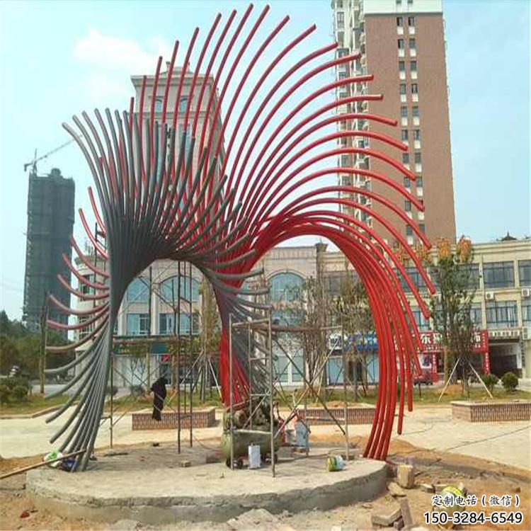 铸造凤尾雕塑 中式村口雕塑 景观雕塑 铸造凤尾雕塑 中式村口雕塑 景观雕塑