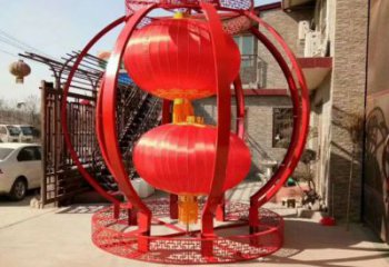 发光灯笼雕塑 欧式步行街雕塑 大型商场雕塑