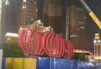铸造灯笼雕塑 中式村口雕塑 景观雕塑