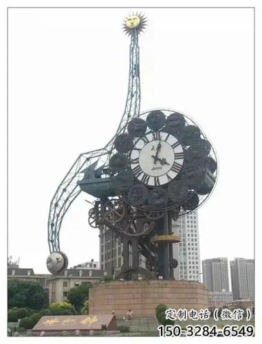 现代钟表雕塑 大型别墅区时钟雕塑 彩绘雕塑 现代钟表雕塑 大型别墅区时钟雕塑 彩绘雕塑