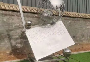 彩绘电脑雕塑 景观笔记本雕塑 街头雕塑