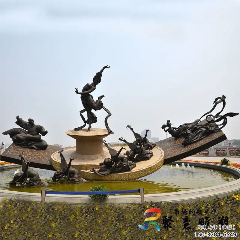 别墅区琵琶雕塑 大型别墅区音乐雕塑 剪影乐器雕塑