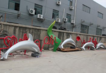 现代数字雕塑 大型别墅区雕塑 彩绘文字雕塑