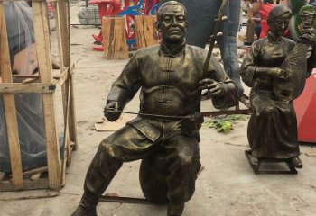 商业街琵琶雕塑 烤漆音乐雕塑 彩绘乐器雕塑