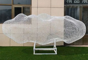 公园云梯雕塑 镜面公园梯子雕塑 景观云朵雕塑
