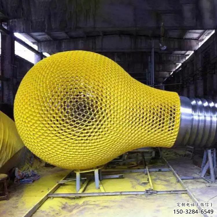 彩绘灯泡雕塑 景观电灯泡雕塑 街头灯具主题
