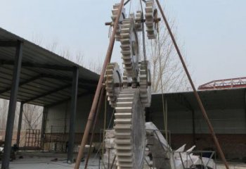 公园齿轮雕塑 镜面公园工业雕塑 景观机械雕塑