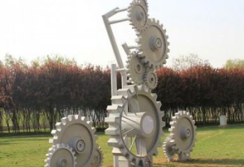 异形齿轮雕塑 现代校园机械雕塑 校园工业雕塑