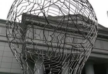 几何灯泡雕塑 发光公园电灯泡雕塑 大门口灯具主题