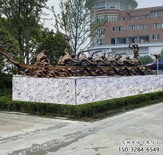 现代龙舟雕塑 大型别墅区划桨雕塑 彩绘竞赛雕塑 现代龙舟雕塑 大型别墅区划桨雕塑 彩绘竞赛雕塑
