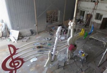 乐谱雕塑 欧式步行街符号雕塑 大型音乐雕塑