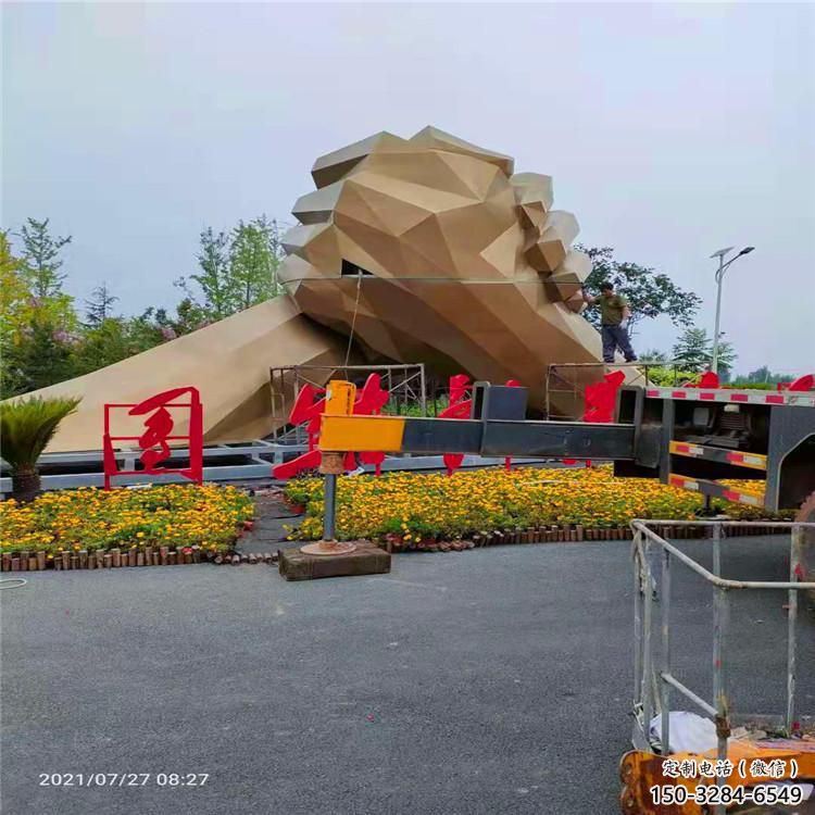 几何握手雕塑 发光公园诚信雕塑 大门口雕塑 几何握手雕塑 发光公园诚信雕塑 大门口雕塑