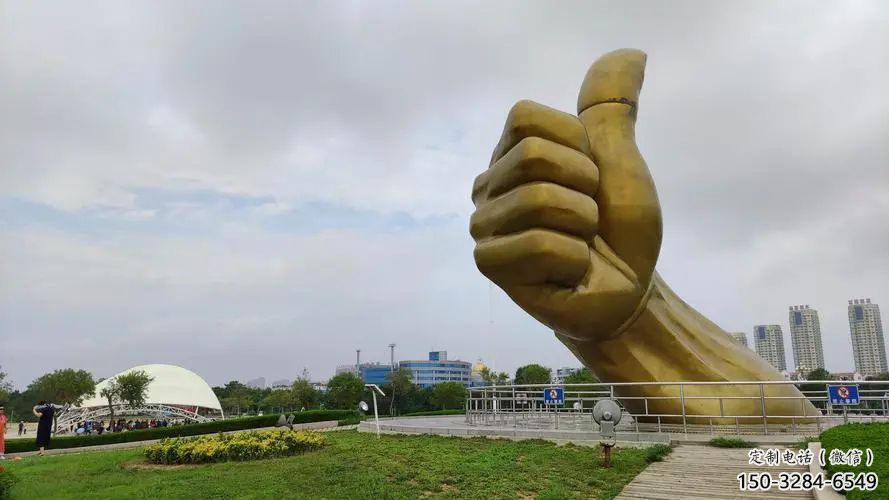 仿古拇指雕塑 腾飞大拇指雕塑 房地产点赞雕塑