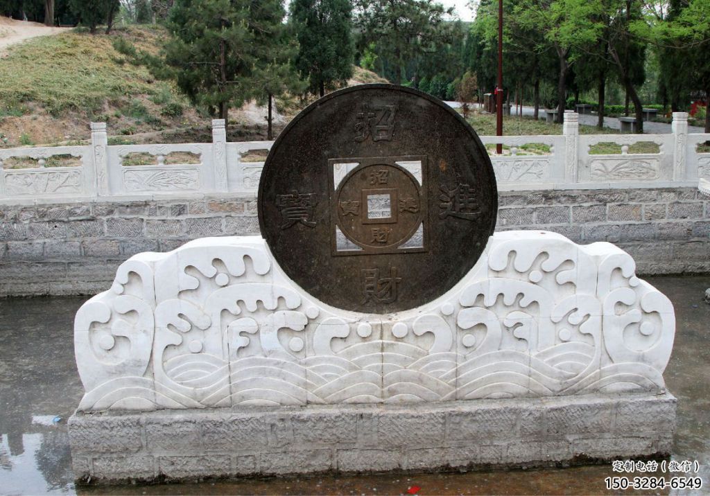 广场古币雕塑 抽象铜币雕塑 烤漆雕塑