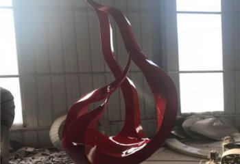 户外火把雕塑 喷漆星火相传主题 灯光篝火雕塑