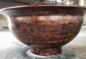 抽象大碗雕塑 哑光饭碗雕塑 室内雕塑