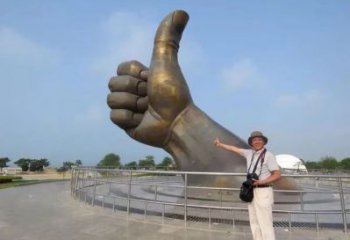 彩绘拇指雕塑 景观点赞雕塑 街头大拇指雕塑