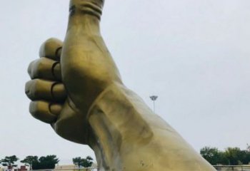 几何拇指雕塑 发光公园点赞雕塑 大门口大拇指雕塑