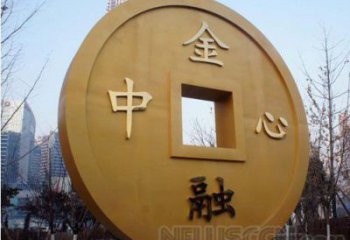 欧式古币雕塑 抽象希望铜币雕塑 景观雕塑
