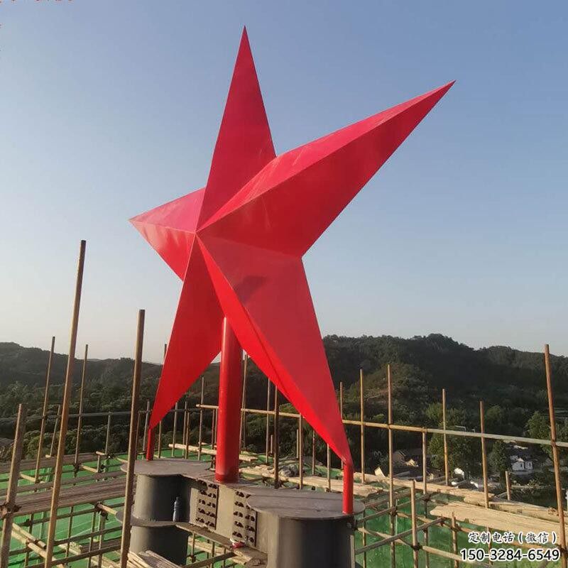 锻造五角星雕塑 景观红色文化 户外党建雕塑