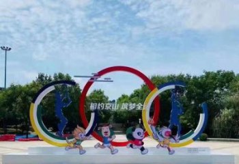 抽象球拍雕塑 哑光网球拍雕塑 室内体育雕塑