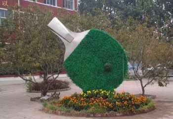 欧式球拍雕塑 抽象希望网球拍雕塑 景观体育雕塑