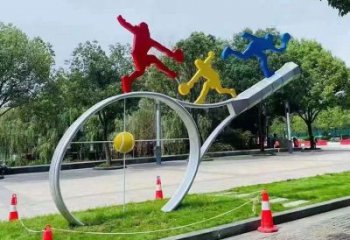 球拍雕塑 欧式步行街网球拍雕塑 大型体育雕塑