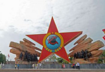 五角星雕塑 欧式步行街党建雕塑 大型红色文化