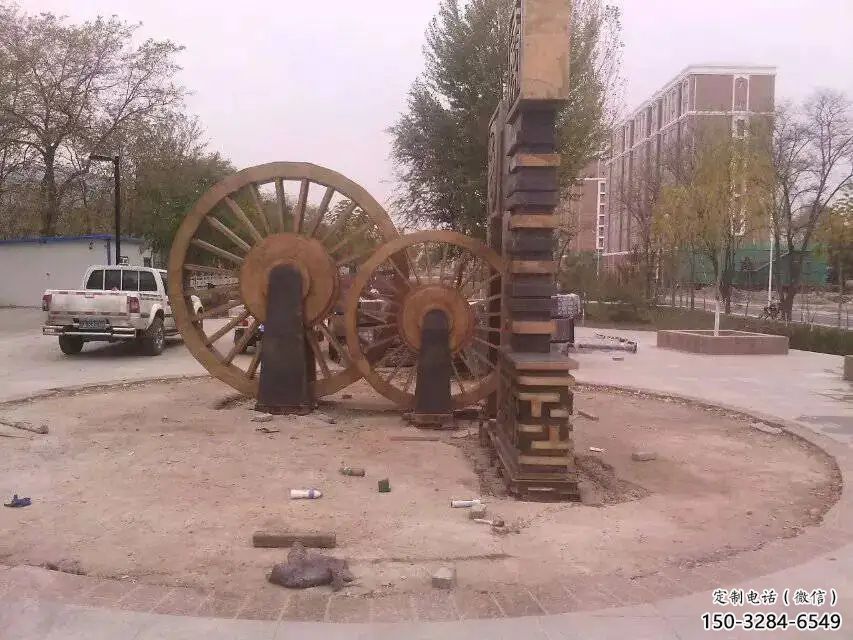 几何水车雕塑 发光公园雕塑 大门口仿古雕塑 几何水车雕塑 发光公园雕塑 大门口仿古雕塑