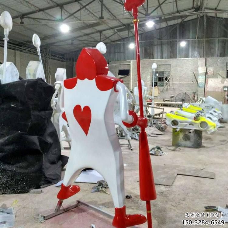 烤漆扑克雕塑 钢管扑克牌雕塑 室内雕塑 烤漆扑克雕塑 钢管扑克牌雕塑 室内雕塑