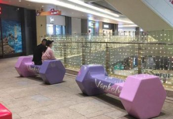 哑铃雕塑厂家 欧式步行街体育雕塑 大型景观雕塑