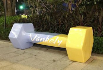 异形哑铃雕塑厂家 现代校园景观雕塑 校园体育雕塑