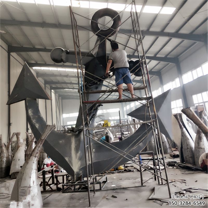 彩绘船锚雕塑 景观雕塑 街头码头雕塑 彩绘船锚雕塑 景观雕塑 街头码头雕塑