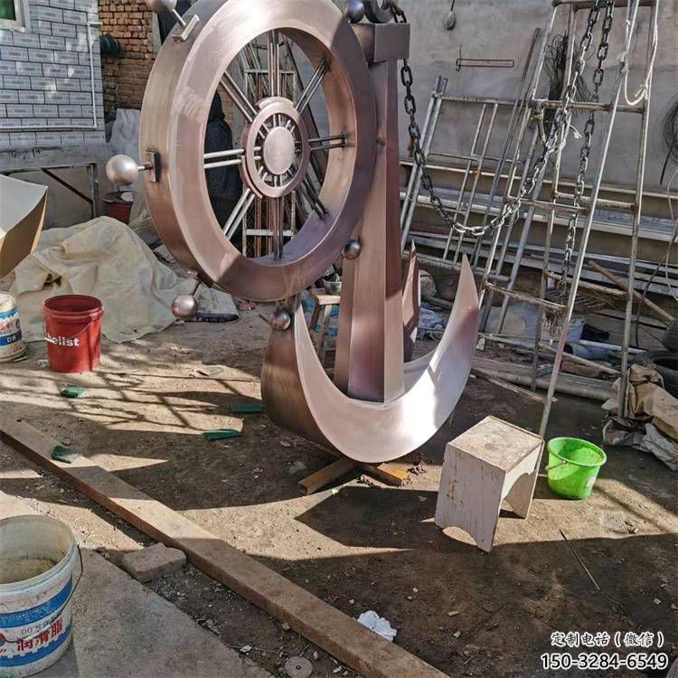 几何船锚雕塑 发光公园雕塑 大门口码头雕塑 几何船锚雕塑 发光公园雕塑 大门口码头雕塑