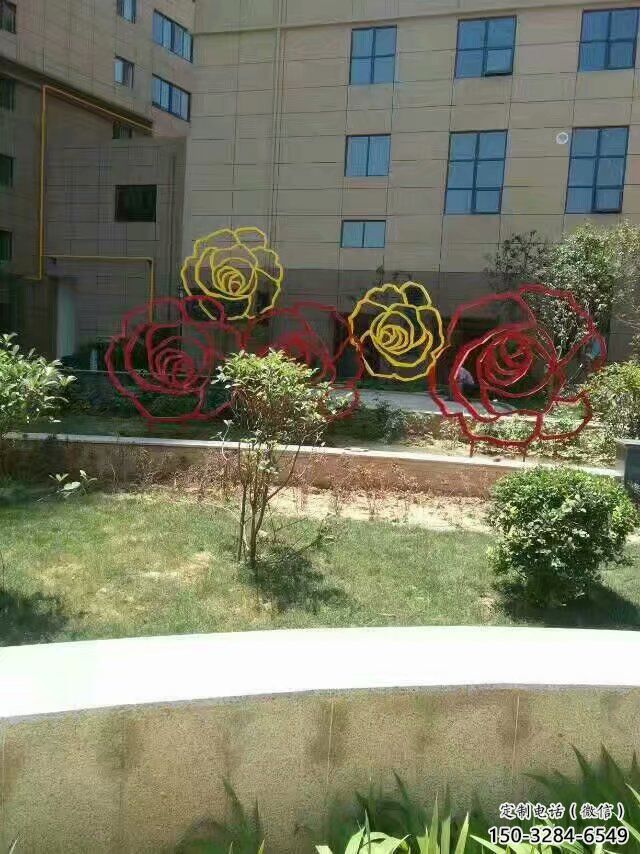 铸造月季花雕塑 中式村口花朵雕塑 景观花卉雕塑 铸造月季花雕塑 中式村口花朵雕塑 景观花卉雕塑