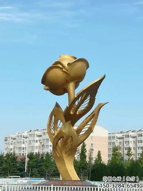 公园月季花雕塑 镜面公园花卉雕塑 景观花朵雕塑 公园月季花雕塑 镜面公园花卉雕塑 景观花朵雕塑