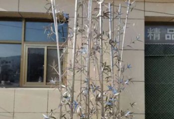 美陈竹叶雕塑 异形竹类雕塑 酒店植物雕塑