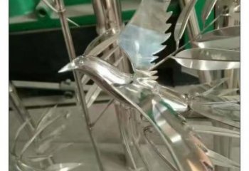 现代竹叶雕塑 大型别墅区竹类雕塑 镜面植物雕塑