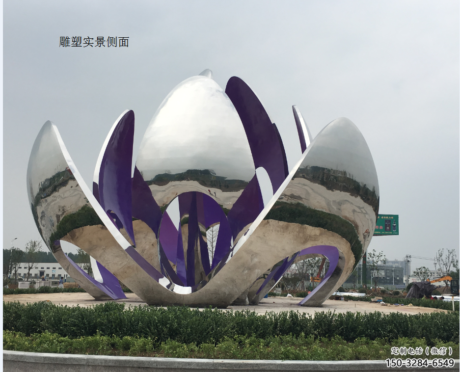 几何莲花雕塑 发光公园花卉雕塑 大门口水莲花雕塑