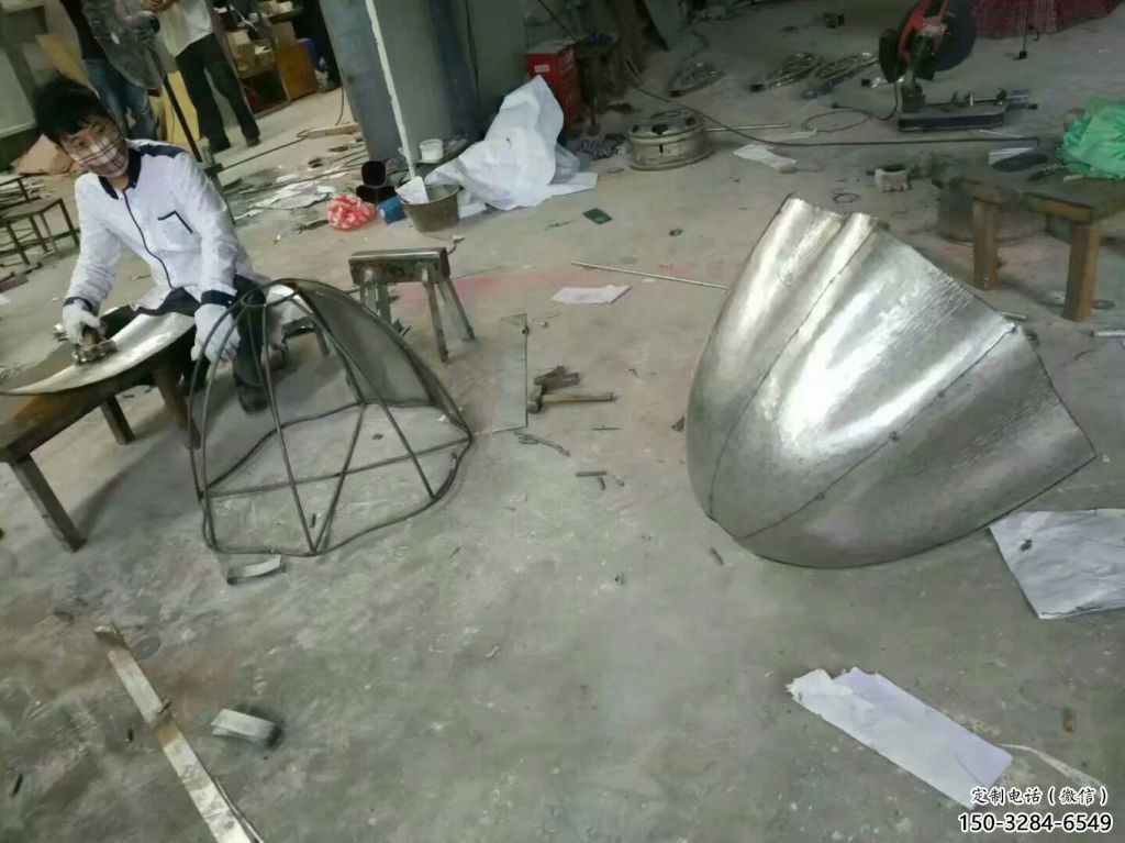 别墅区莲藕雕塑 大型别墅区雕塑 锻造莲科雕塑