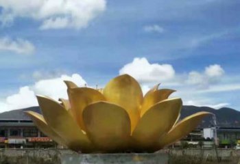 莲花雕塑 欧式步行街水莲花雕塑 大型花卉雕塑