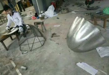 别墅区莲藕雕塑 大型别墅区雕塑 锻造莲科雕塑