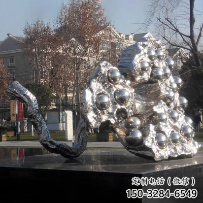 几何莲蓬雕塑 发光公园雕塑 大门口植物雕塑