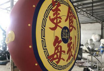 公园战鼓雕塑 镜面公园喜庆雕塑 景观民族雕塑