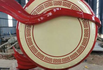 几何战鼓雕塑 发光公园民族雕塑 大门口喜庆雕塑