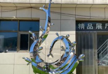 大型水花雕塑 锻造发光水景雕塑 房地产雕塑