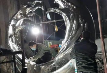 现代水花雕塑 大型别墅区水景雕塑 彩绘雕塑